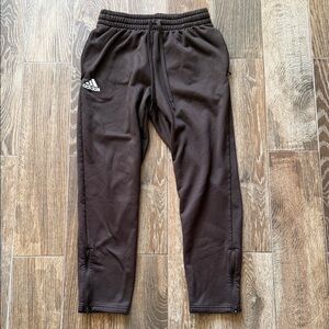 adidas Brown Jogger Sweatpants with White Logo